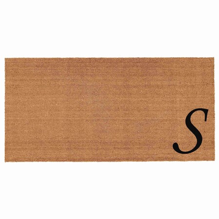 Calloway Mills Monogram Door Mat, Black, Natural, 30 in W x 48 in L 153623048S